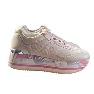 Skechers Sneakers Memory Foam Women 8.5 High Rise Colorful Athletic Lace Up Shoe